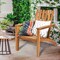 Costway 4PCS Outdoor Wooden Adirondack Chair Patio Lounge Chair w/ Armrest Natural